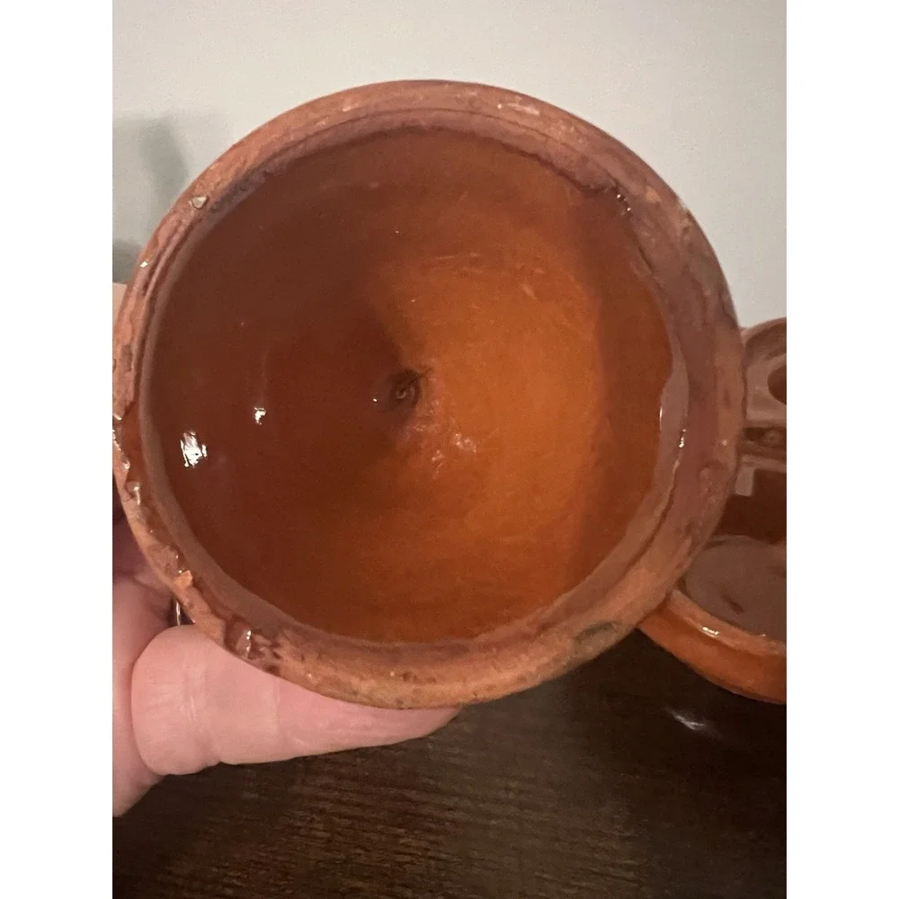 Vintage Pottery Three Spice Holder, Moroccan Tagine‎ Salt Pepper Cumin Curry